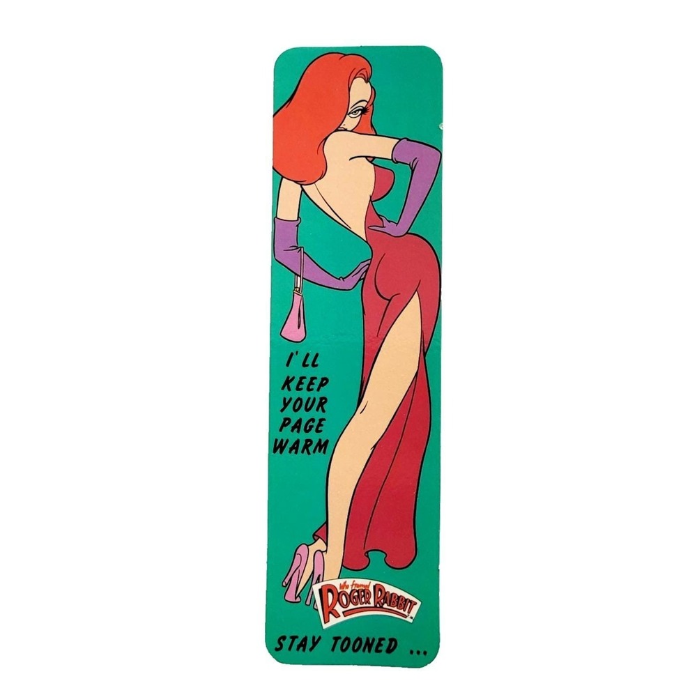 Vintage 80s Jessica Rabbit Bookmark- 1987 Walk Disney- One Stop Posters #26-0078